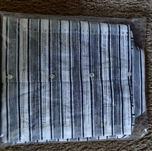 Original Penguin Men's Horizontal Stripe Short Sleeves Shirt in Bright White XL - Picture 3 of 6